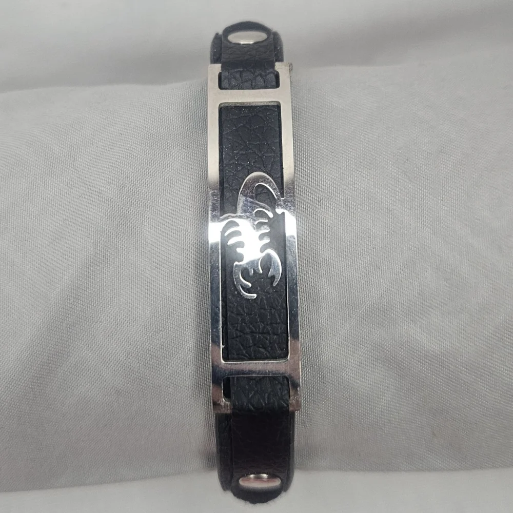 Stainless Steel Scorpion Black Bracelet 7.25